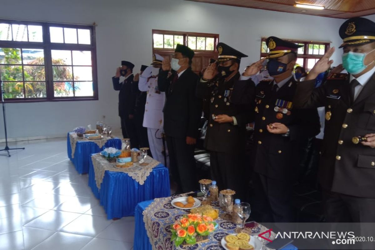 Pemkab dan TNI Polri di Sangihe ikuti upacara HUT TNI secara virtual