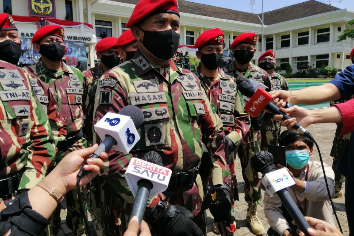 Danjen Kopassus Mayjen Mohamad Hasan ingatkan purnawirawan TNI bijak gunakan baret merah