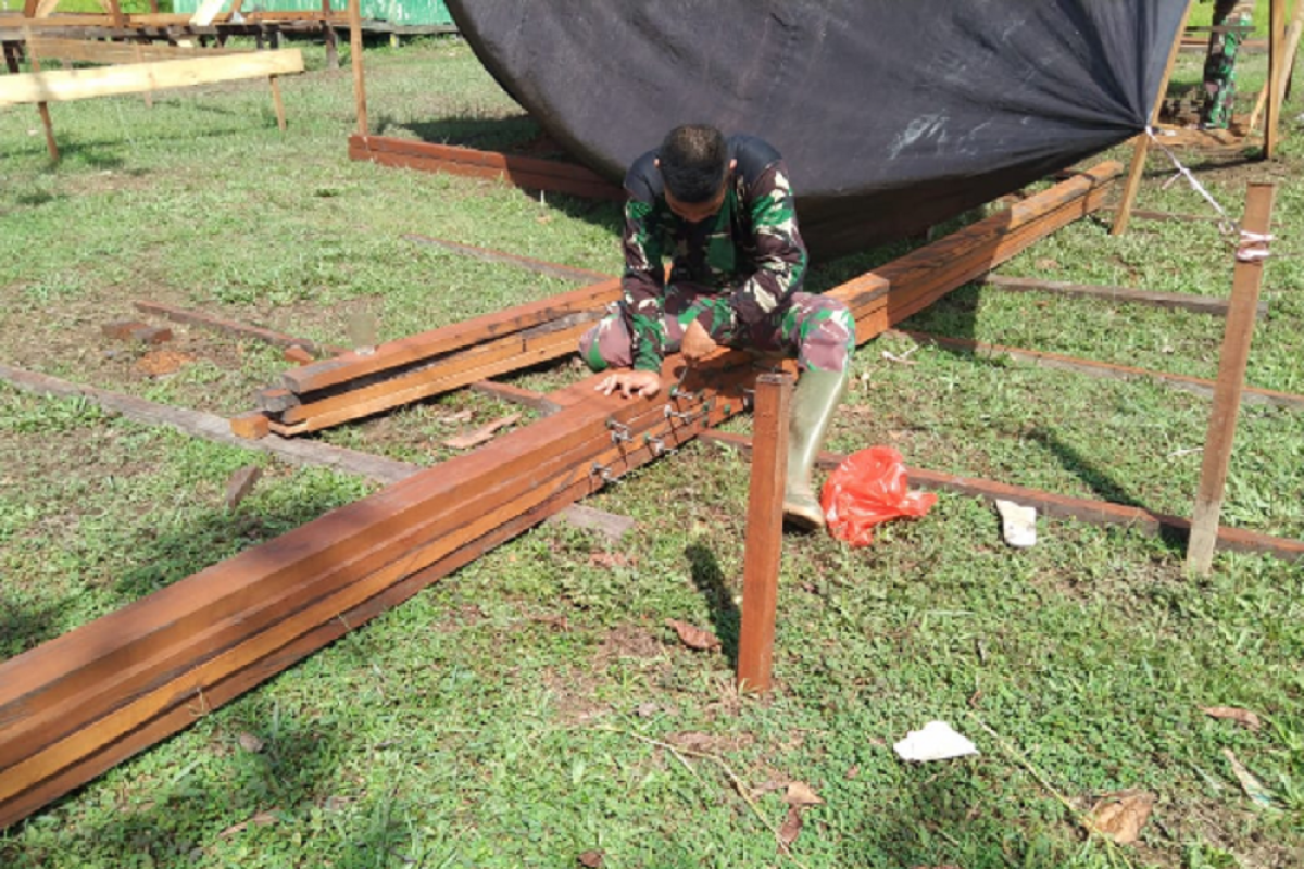 Pembangunan Pos Terpadu Terus Digenjot Oleh Tim TMMD