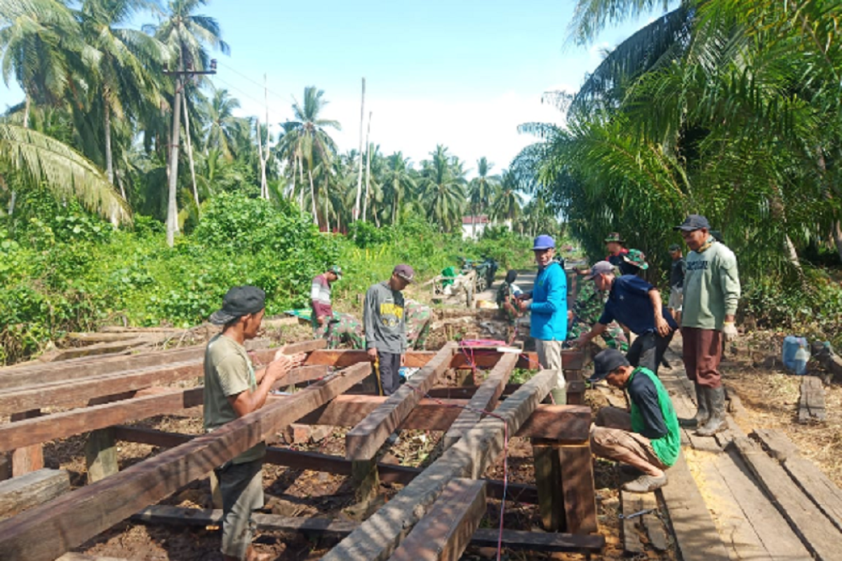 Renovasi jembatan di Pulau Hanaut terus dikebut