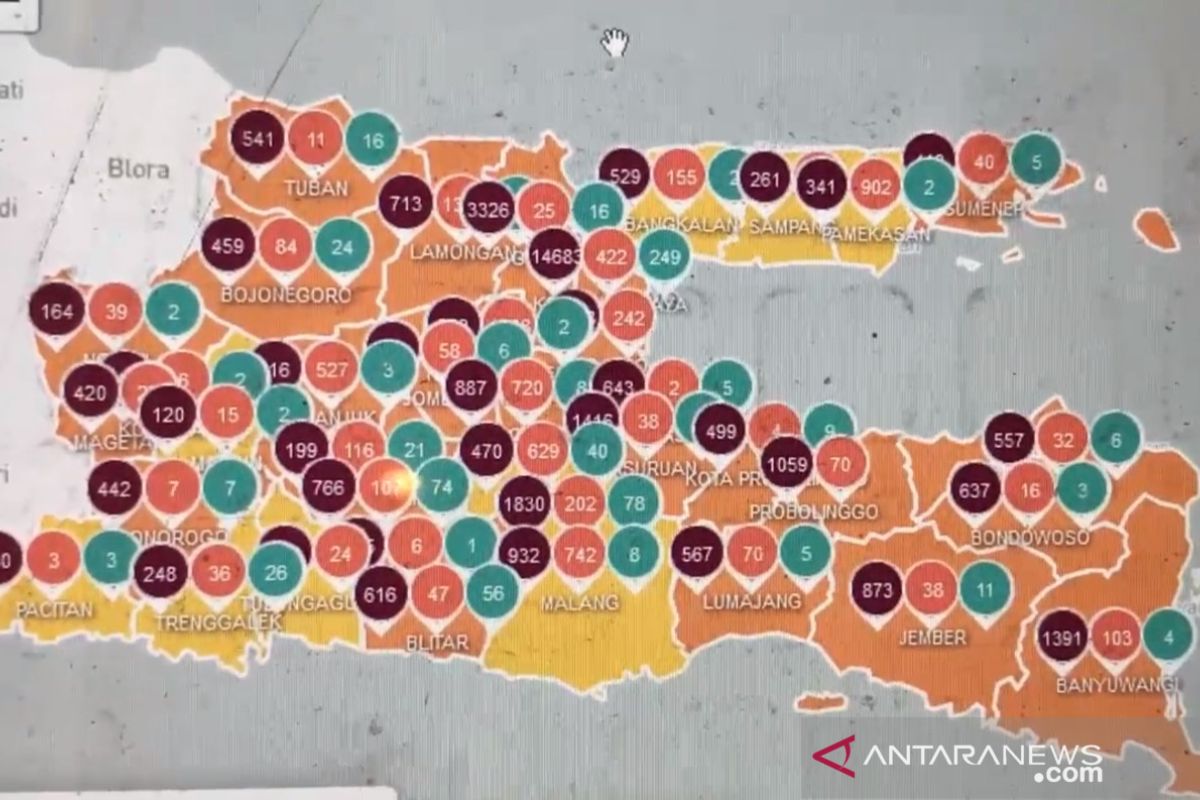 Jatim terbebas zona merah COVID-19