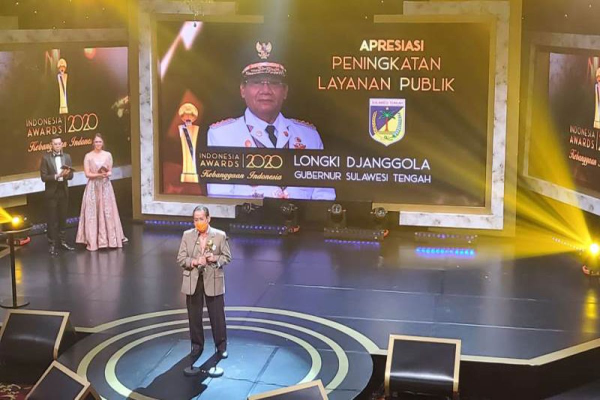 Gubernur Sulawesi Tengah raih Indonesia Awards 2020