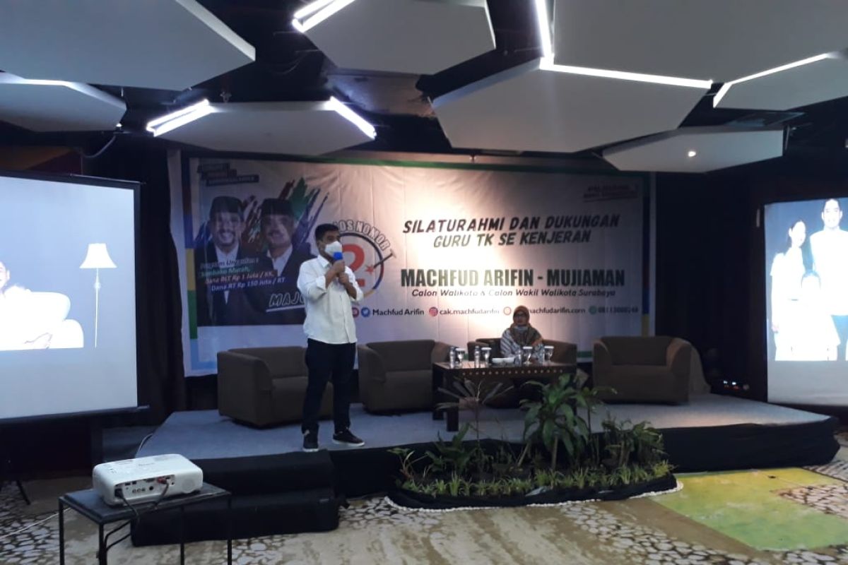 Paslon Machfud-Mujiaman programkan sertifikasi guru TK gratis di Surabaya