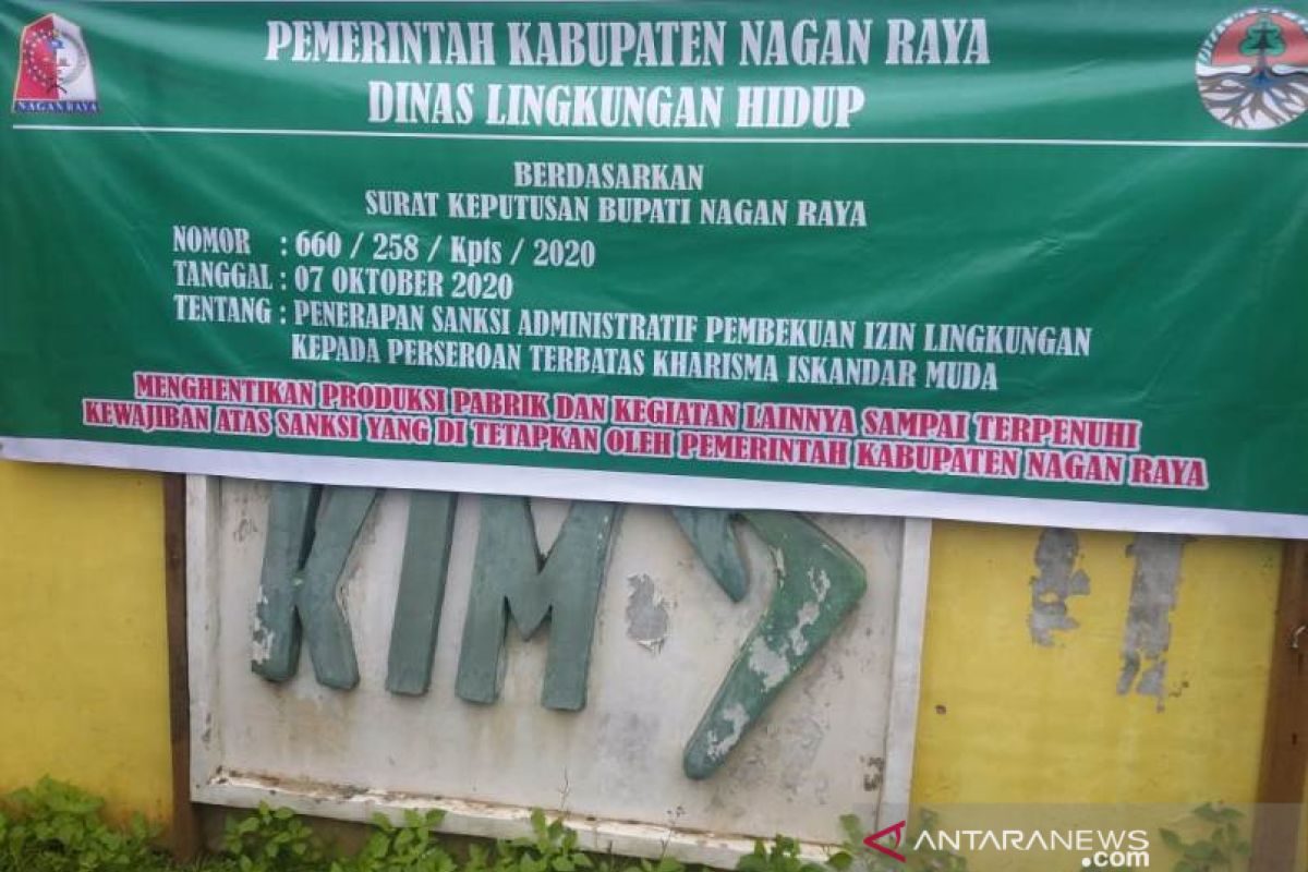 Bupati Nagan Raya bekukan izin lingkungan PMKS PT Kharisma iskandar Muda