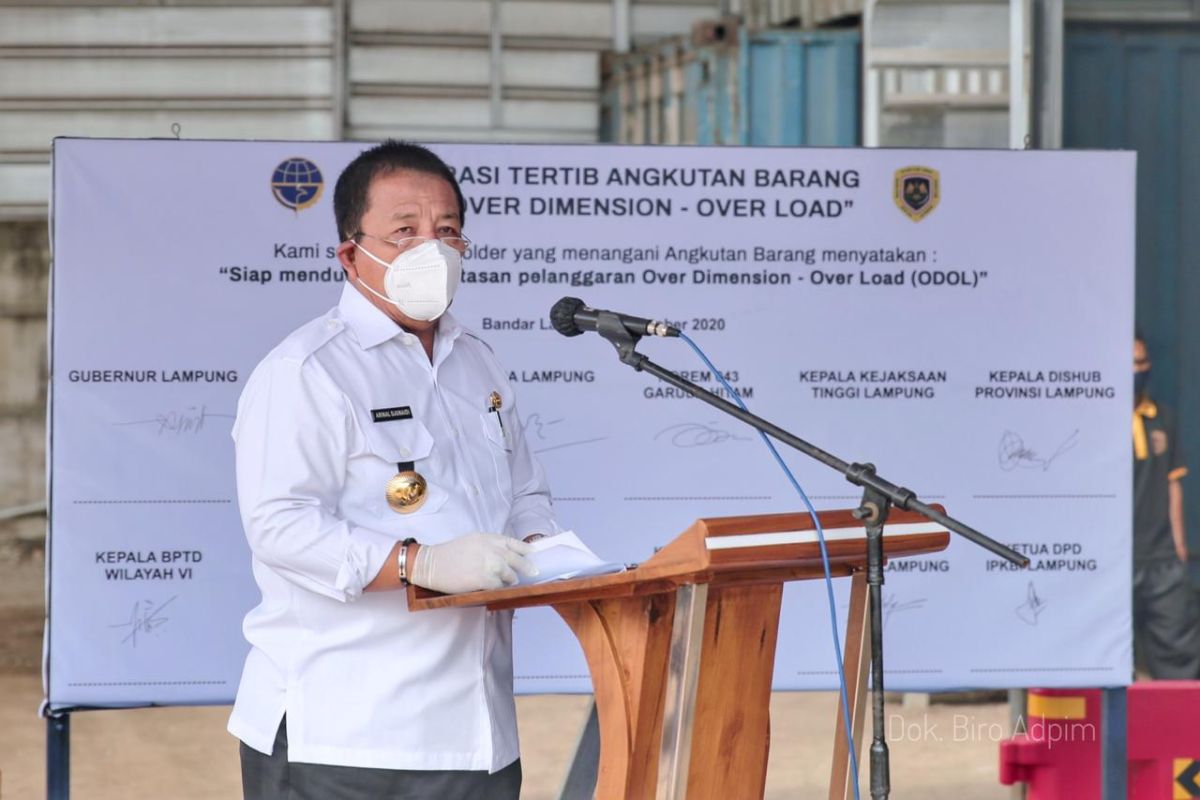 Gubernur Lampung bersama Irjen Kemenhub deklarasikan tertib angkutan barang