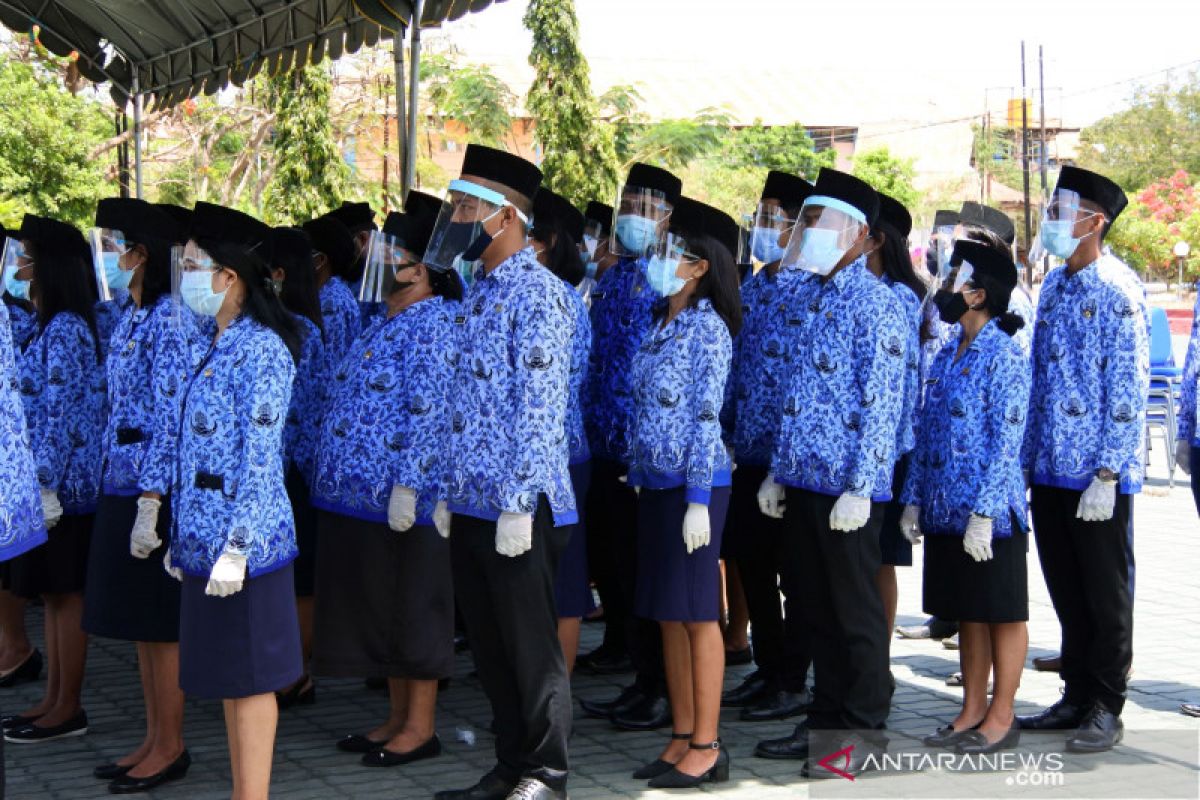 Protokol kesehatan diterapkan pada sumpah ulang ASN di Kupang-NTT