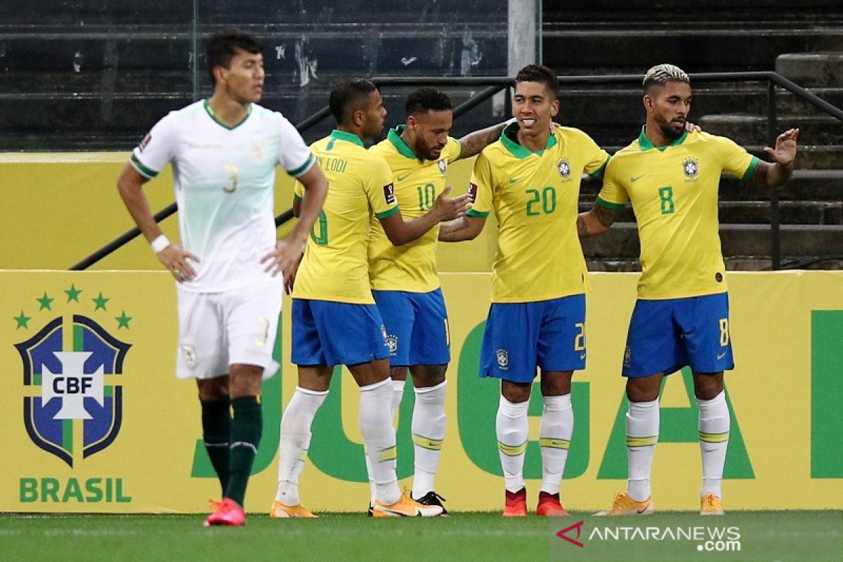 Kualifikasi Piala Dunia, Brazil gasak Bolivia 5-0, Firmino sumbang dua gol