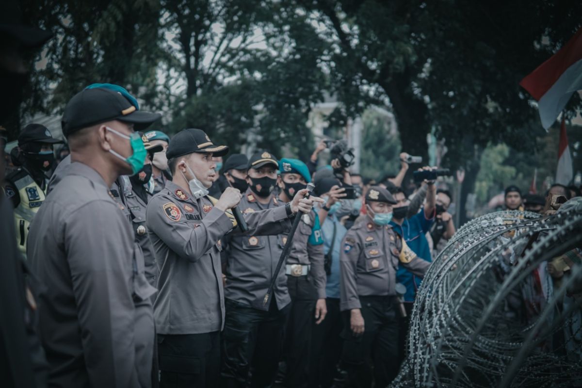 Polresta Padang sebut aksi demontrasi penolakan UU Cipta Kerja selama tiga hari kondusif