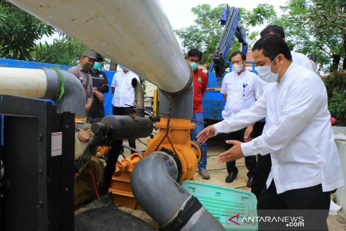 Modifikasi mesin pompa 600 liter/detik Tangerang tahap penyempurnaan