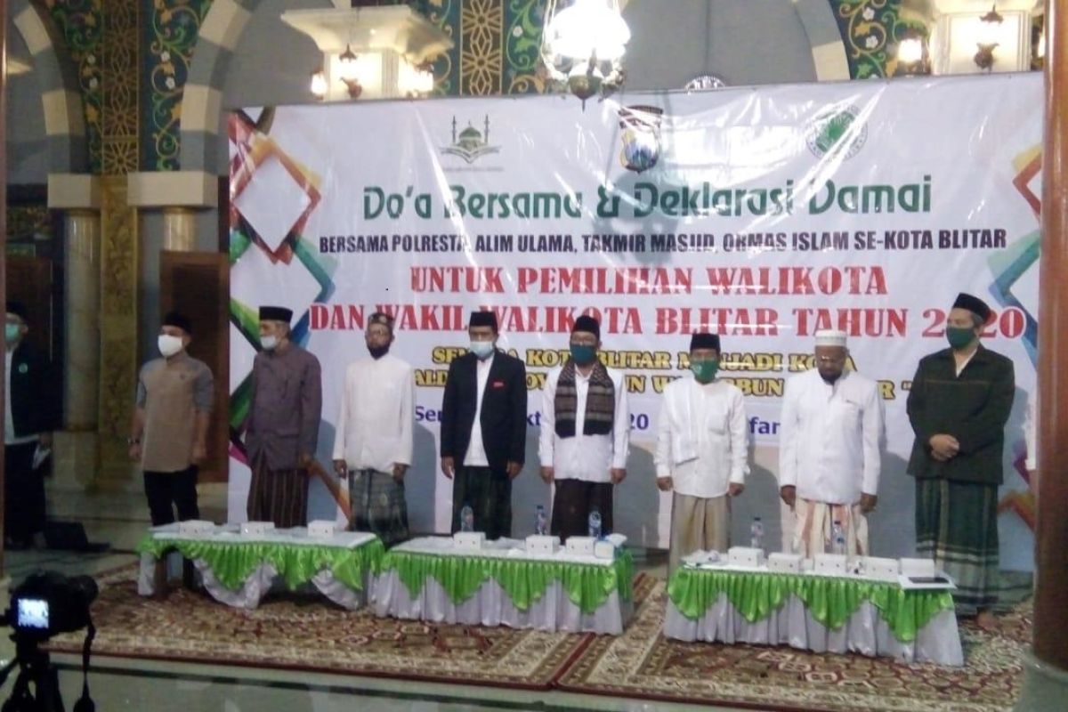 Takmir masjid dan ormas Islam se-Kota Blitar deklarasi pilkada damai