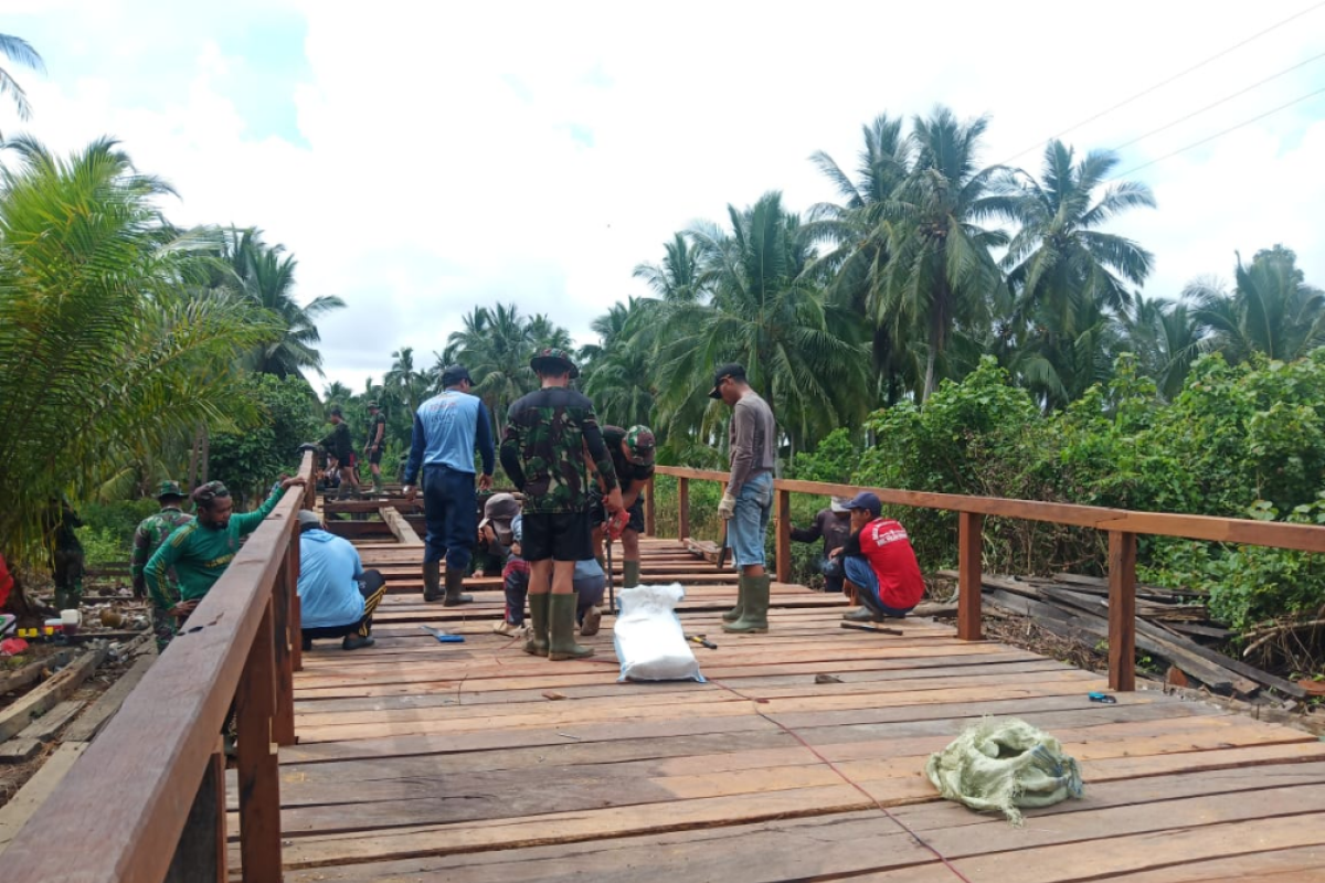 Begini kondisi jembatan yang dikerjakan Satgas TMMD