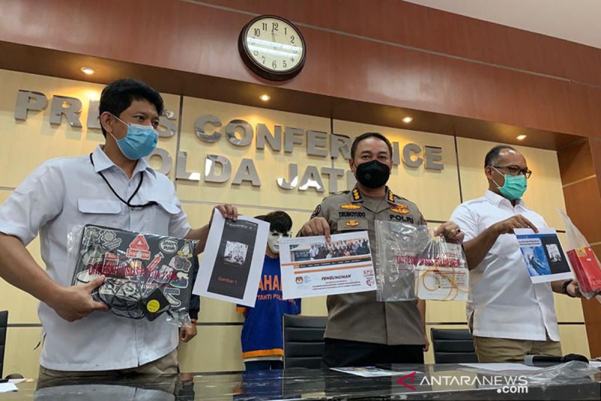 Polda Jatim tangkap dua pelaku peretasan laman KPU Jember