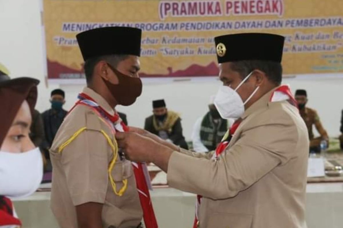 Dinas Pendidikan Dayah Bener Meriah gelar pelatihan Pramuka bagi santri