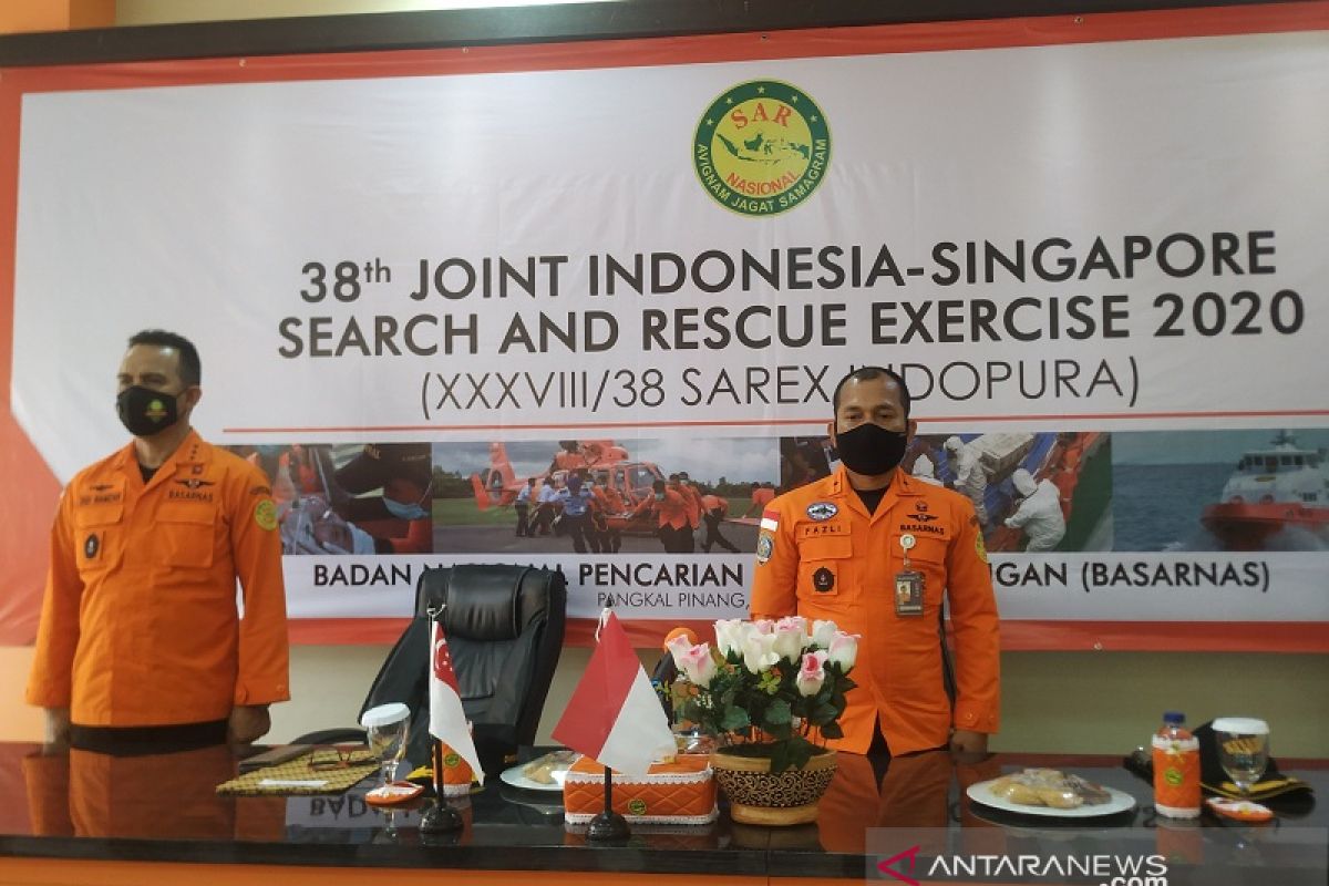 SAR Indonesia-Singapura latihan bersama tangani kecelakaan pelayaran