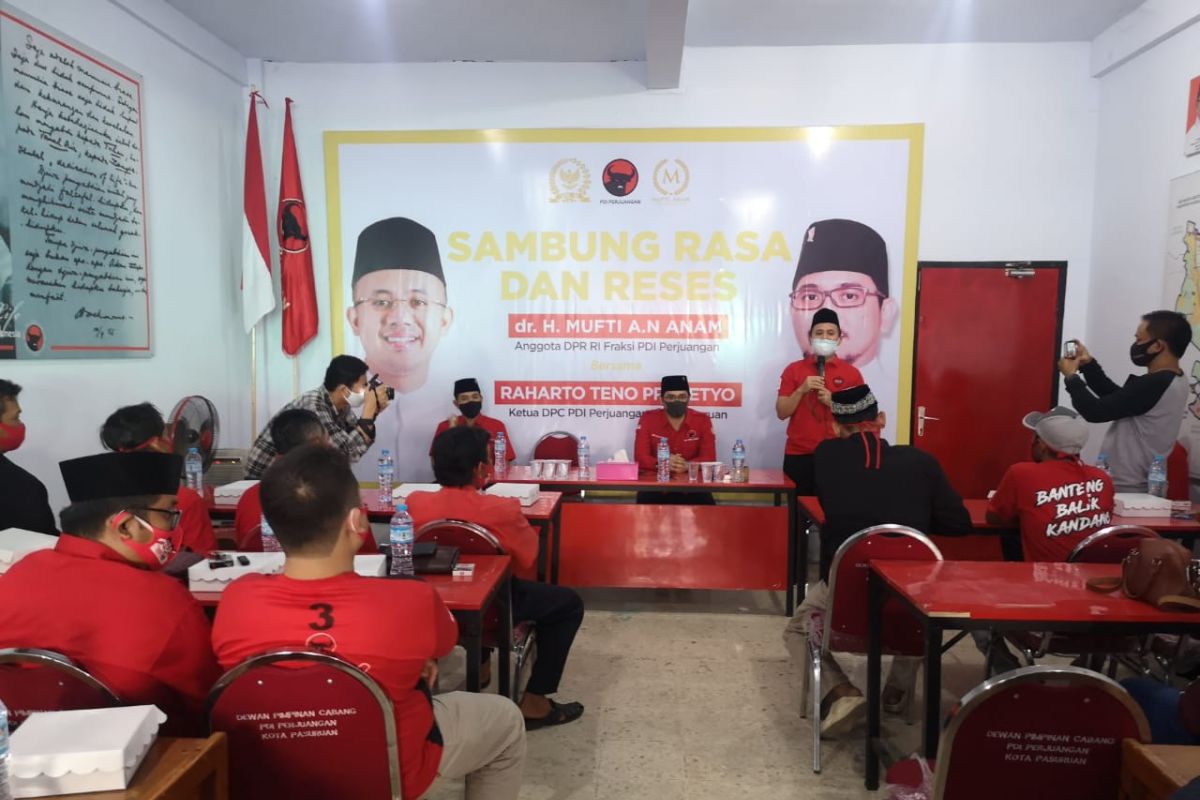 Dukung Teno, Mufti Anam konsolidasi bareng PAC PDIP Kota Pasuruan