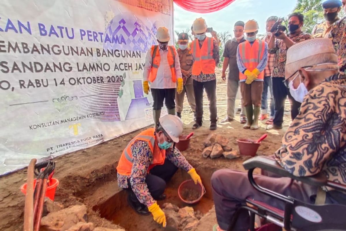 Mesjid Nyak Sandang di Lamno Aceh Jaya mulai dibangun, ini konsep desainnya