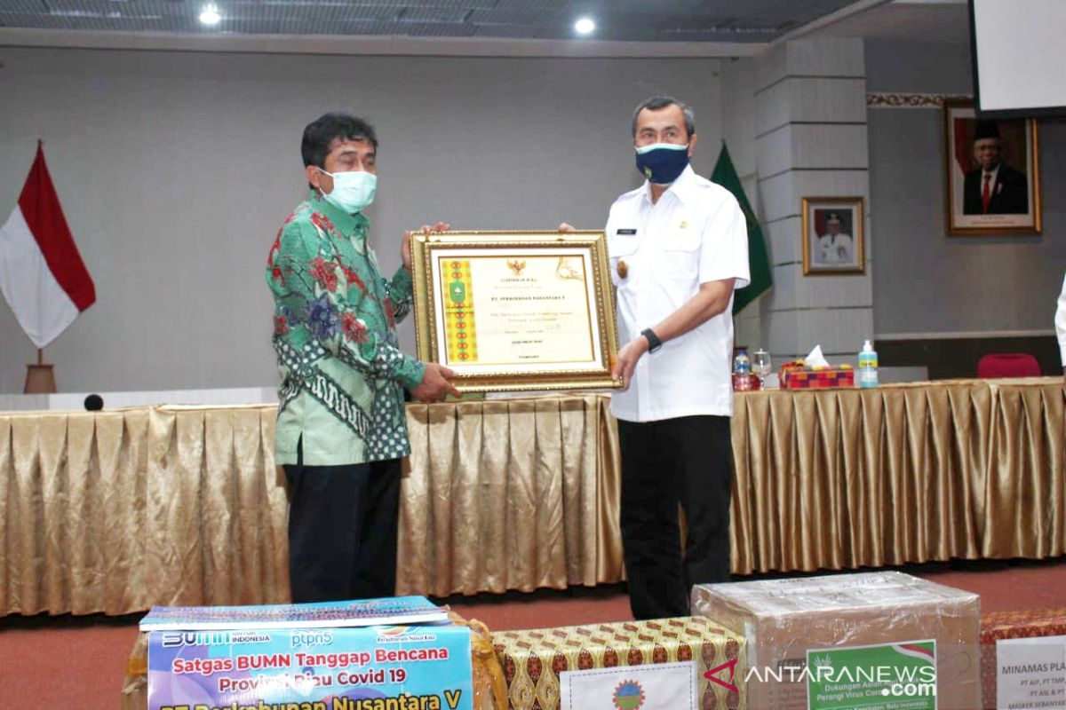 PTPN V salurkan 50.000 masker, begini apresiasi Gubernur Riau