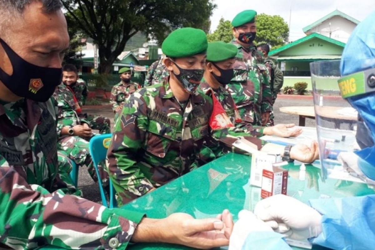 425 personel Kodim 0106 Aceh Tengah jalani rapid test