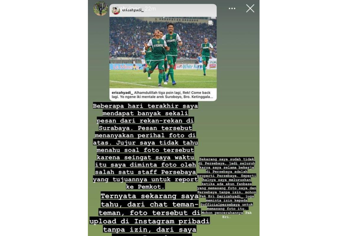 Mantan fotografer Persebaya sesalkan fotonya digunakan untuk kepentingan Pilkada Surabaya