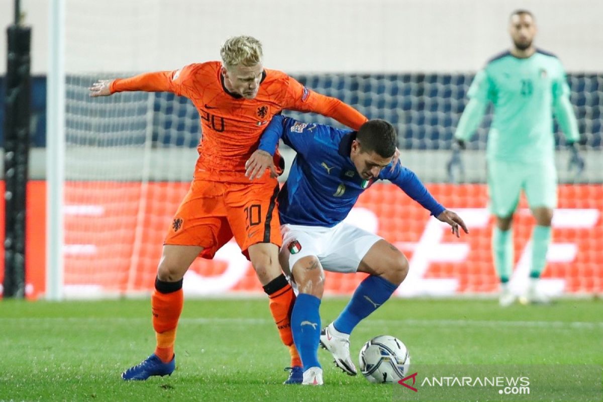 Timnas Italia dan Belanda berbagi poin setelah imbang 1-1