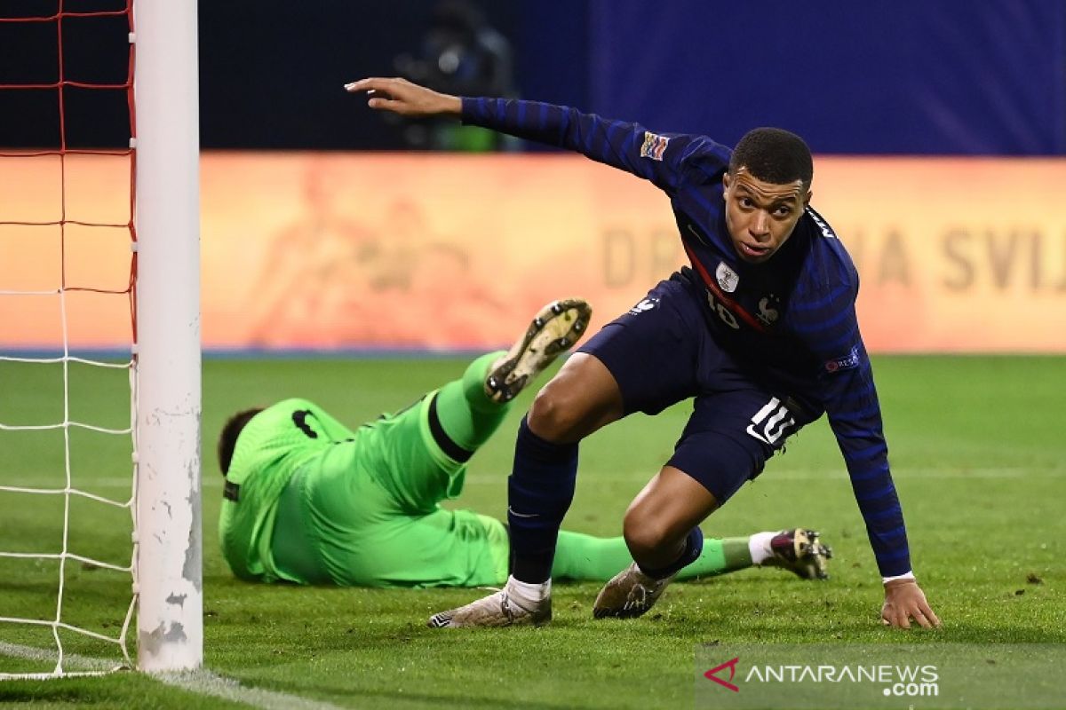 Gol Mbappe menit ke-79 pastikan Prancis menang 2-1 atas Kroasia