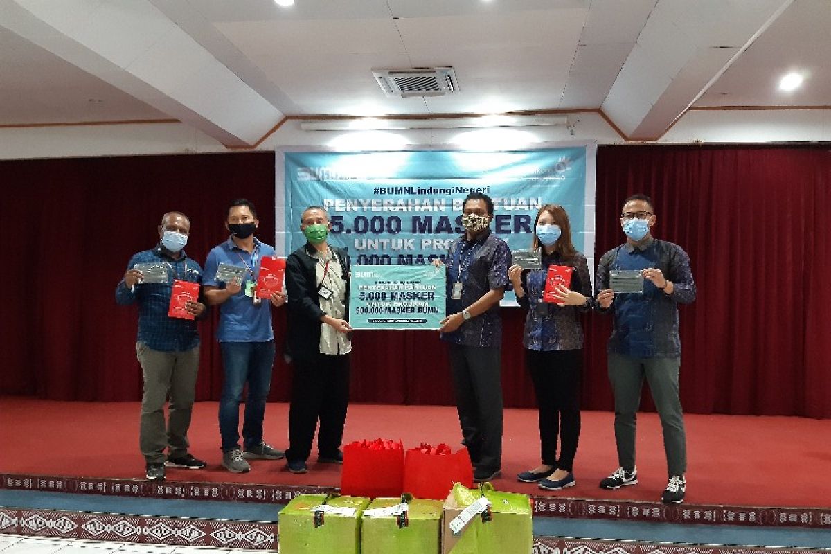 Satgas COVID-19 BUMN Papua terima 5000 masker dari Telkom
