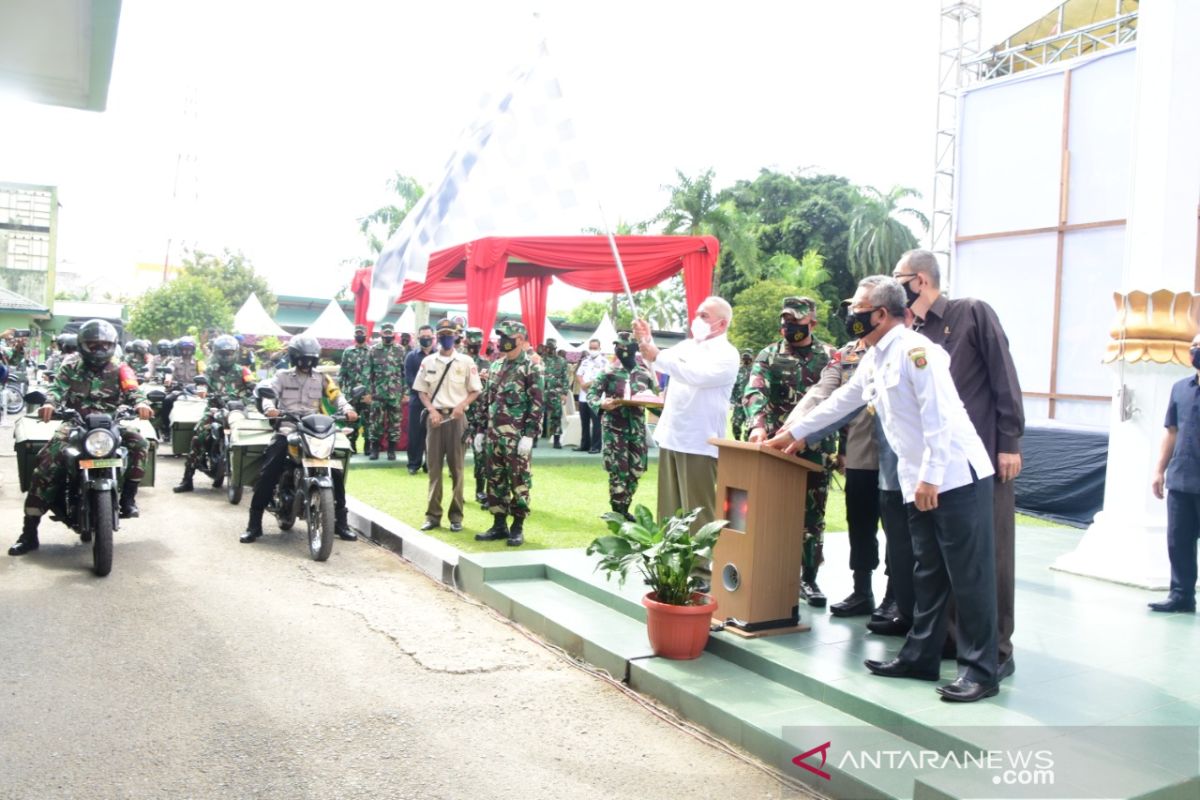 Pangdam VI/Mulawarman Pimpin Serbuan Teritorial Pendisiplinan Protokol Kesehatan