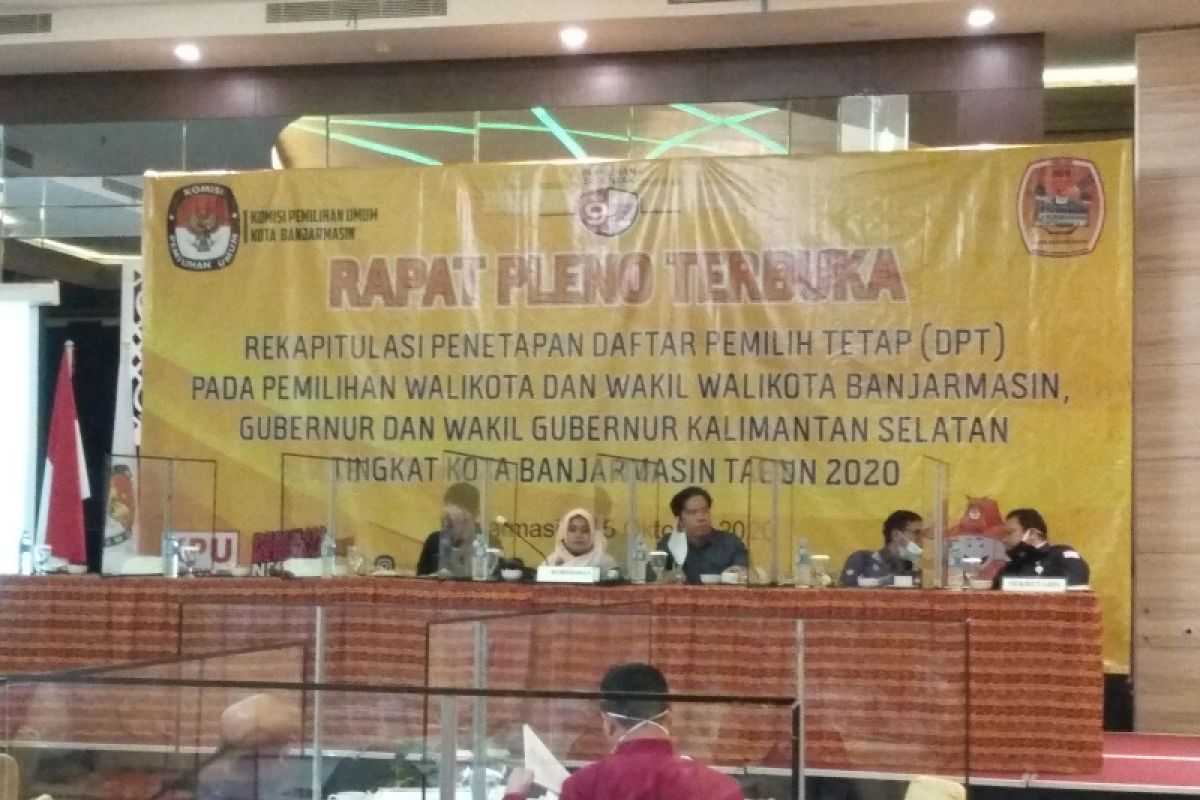 KPU Banjarmasin tetapkan DPT Pilkada 2020 sebanyak 448.157