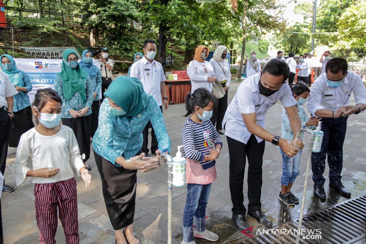 Hari Cuci Tangan se-Dunia diperingati anak-anak di Kota Bogor dengan antusias