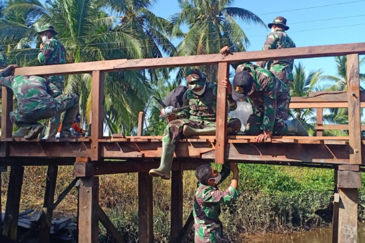 Satgas TMMD kejar target sasaran fisik pembangunan jembatan