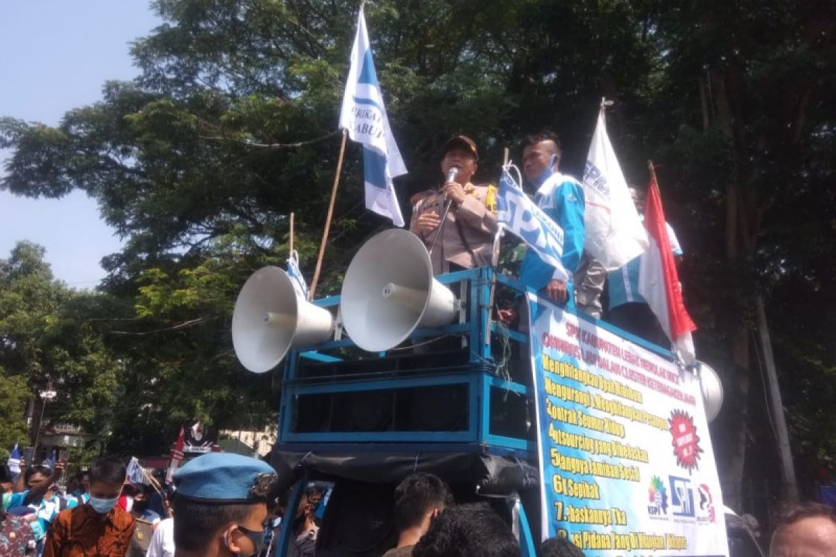 Kapolres Lebak apresiasi pendemo omnibus law berjalan damai