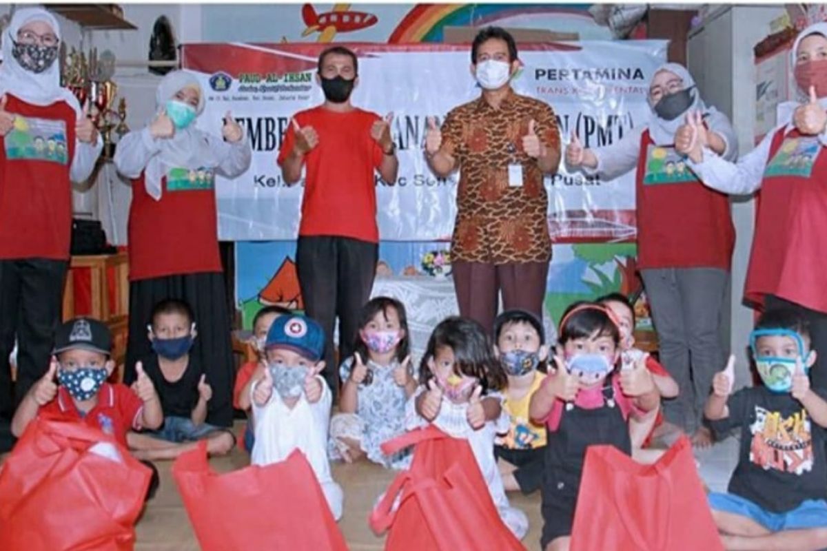 Pertamina lakukan CSR pemberian makanan tambahan bagi anak usia dini