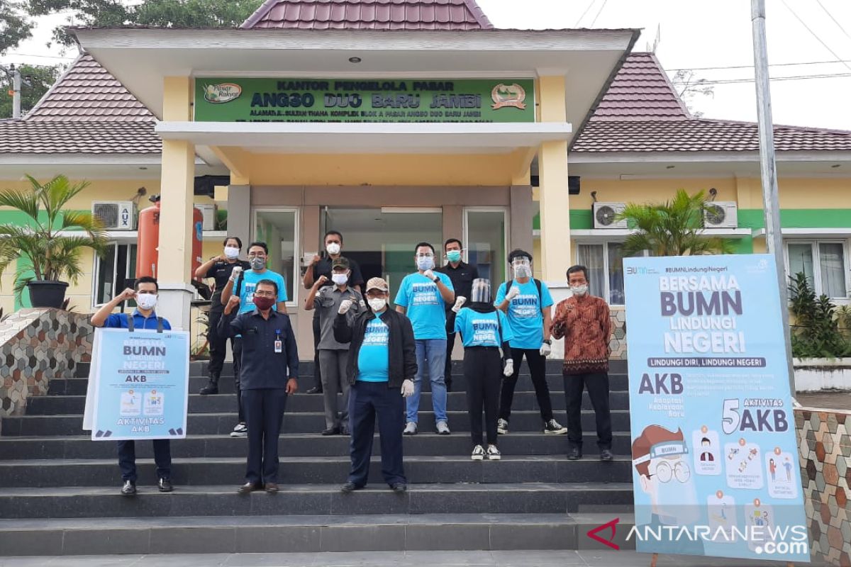 Satgas BUMN Jambi bagikan 5.000 masker di 11 kabupaten dan kota