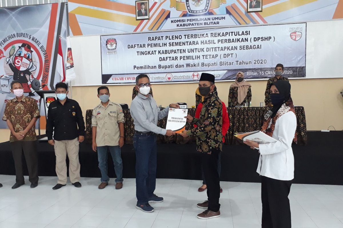 KPU Kabupaten Blitar tetapkan DPT Pilkada 961.971 orang