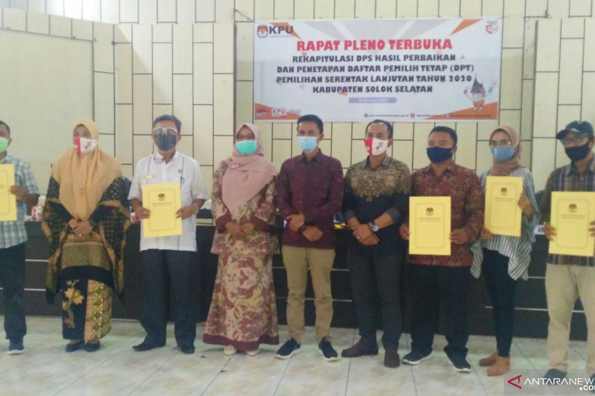 KPU Solok Selatan tetapkan DPT yang berkurang dibanding DPS