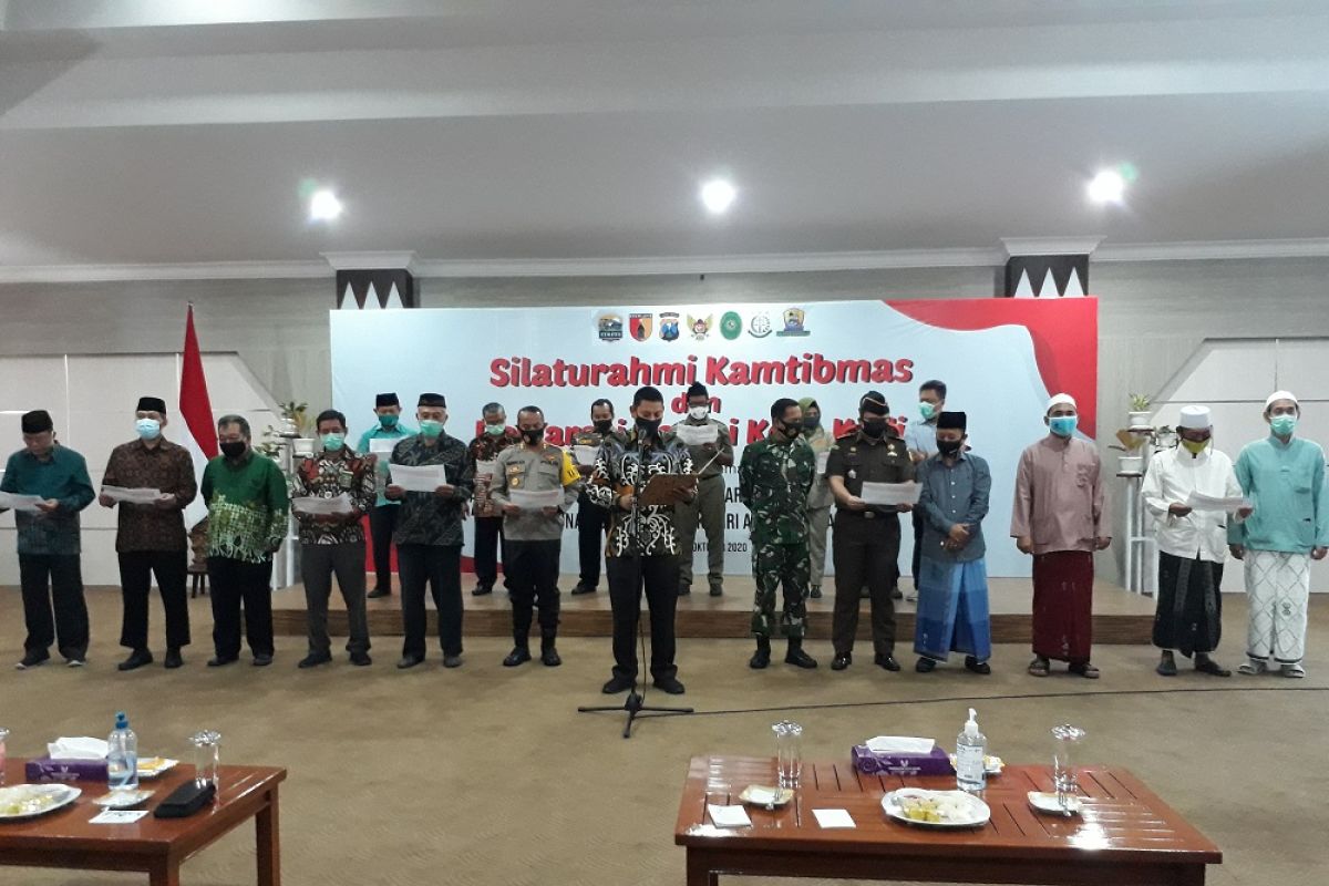 Deklarasi damai, Wali Kota dan Forkopimda Kediri sepakat cegah anarkisme