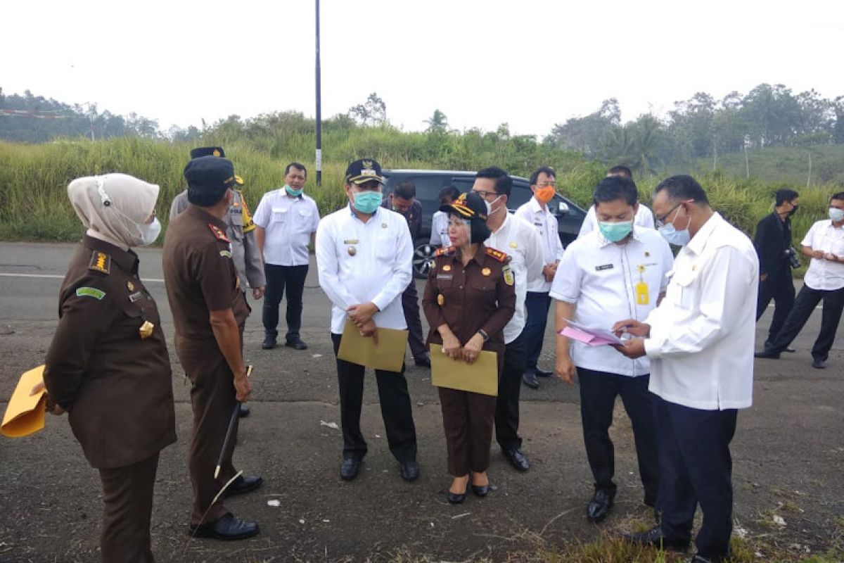 Kejati Lampung tinjau lokasi pembangunan kantor Kejari Pesawaran