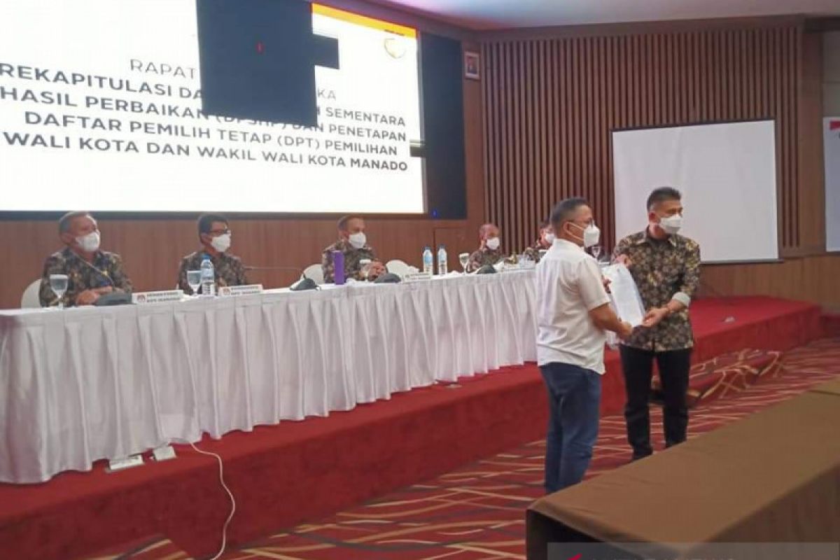 KPU Manado tetapkan DPT Pilkada 328.539 Orang