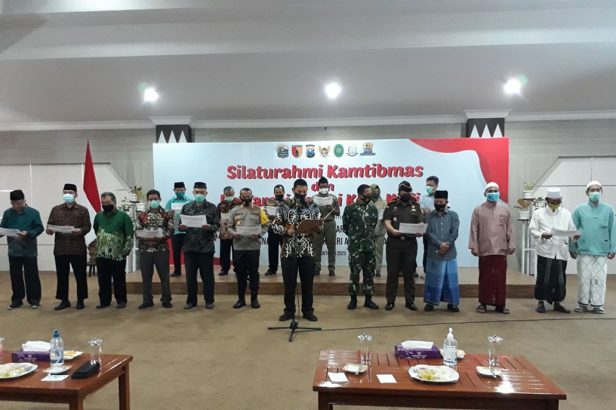 Wali Kota dan Forkopimda Kediri gelar deklarasi damai