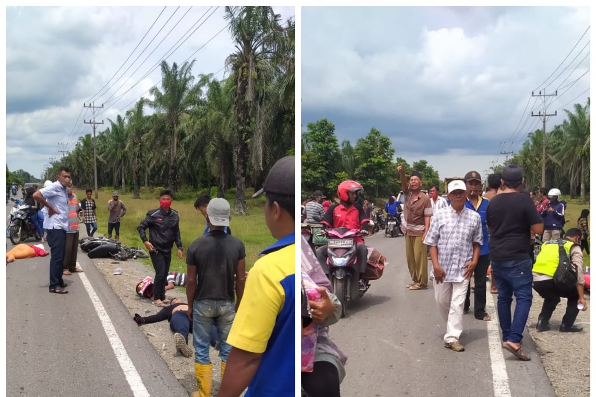 Dua motor tabrakan di Padang Tualang Langkat, tiga meninggal dunia