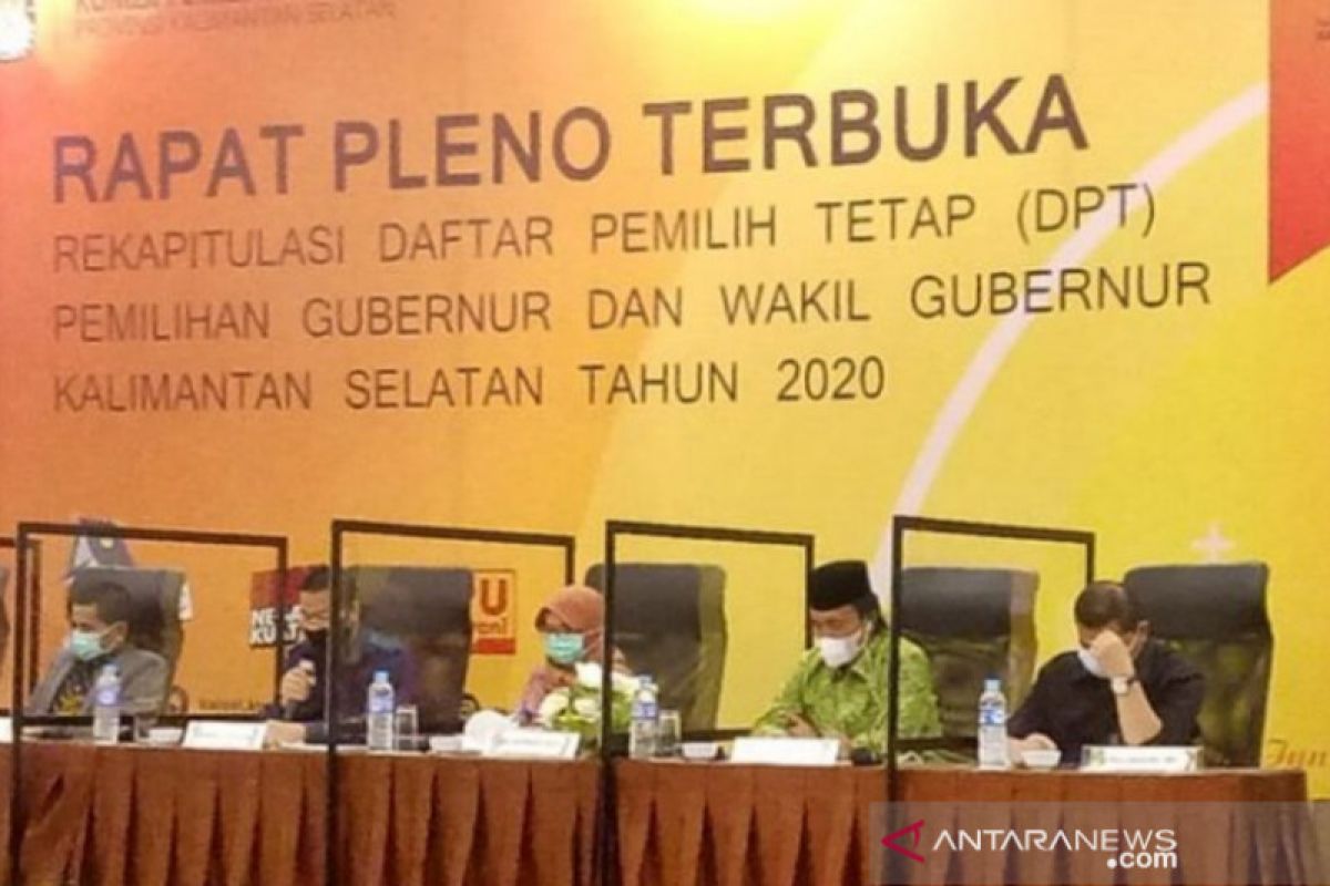 DPT untuk Pilgub Kalsel 2020 sebanyak 2.793.811 pemilih