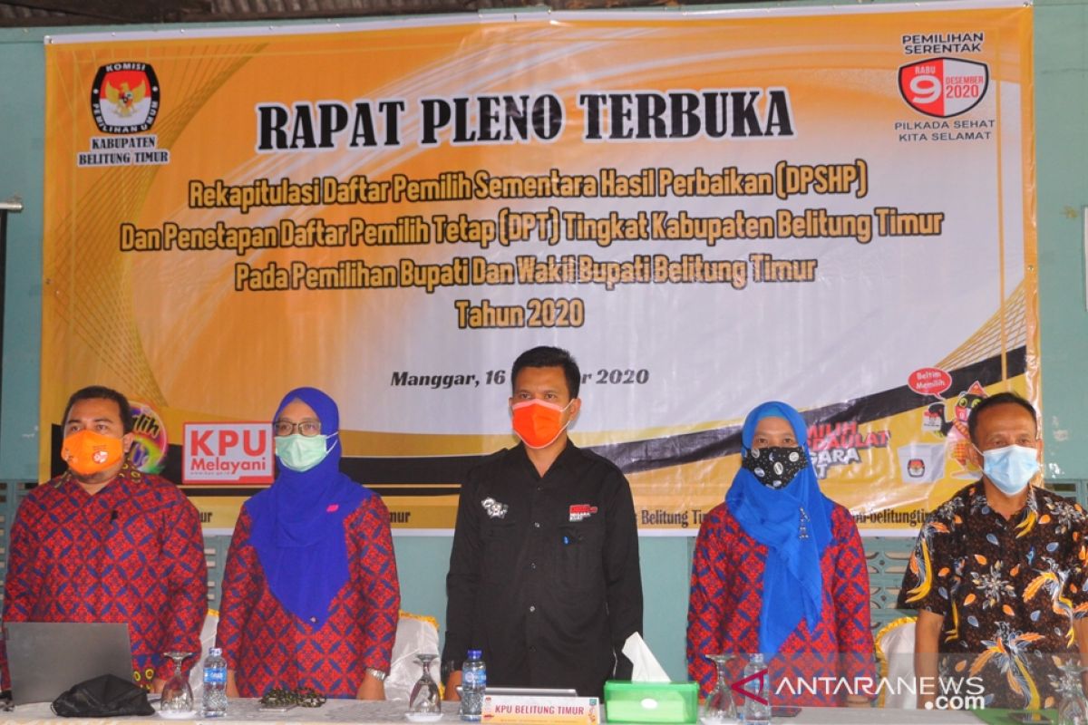 Jumlah pemilih di Pilkada Belitung Timur bertambah 3.068 orang