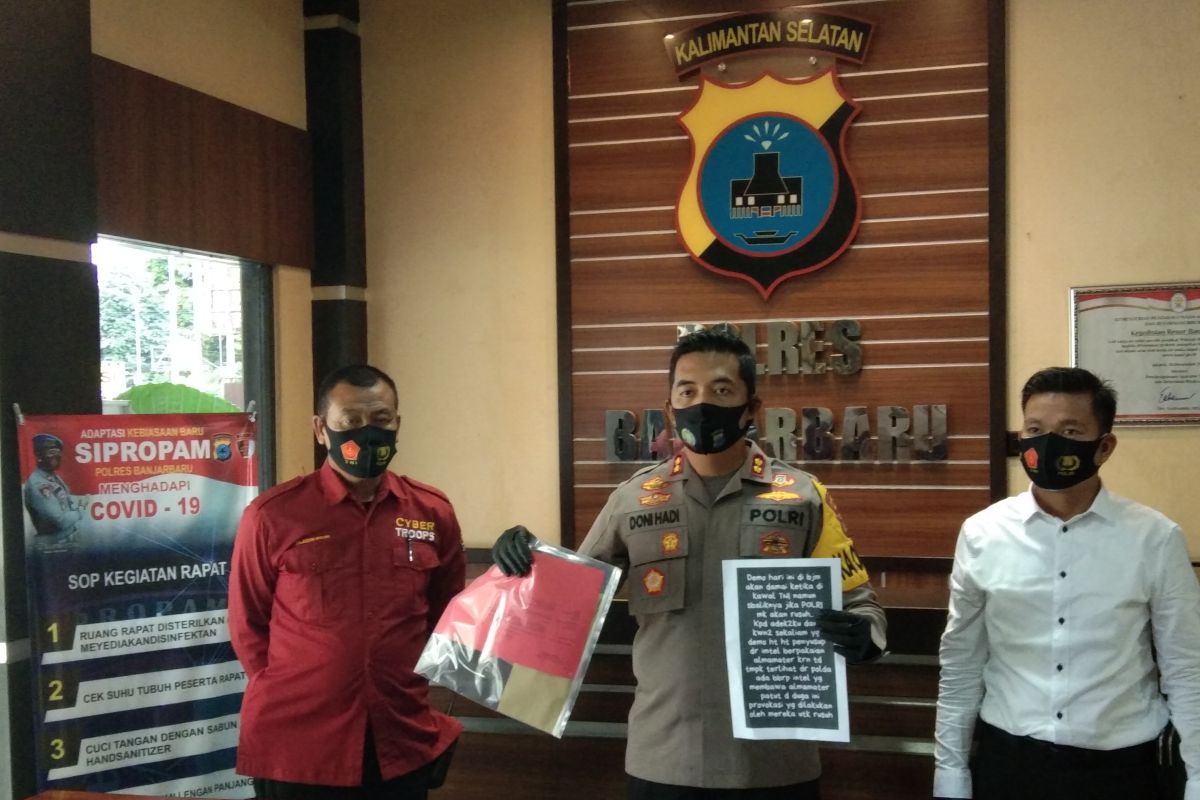 Polres Banjarbaru serahkan SPDP dugaan ujaran kebencian oknum ASN