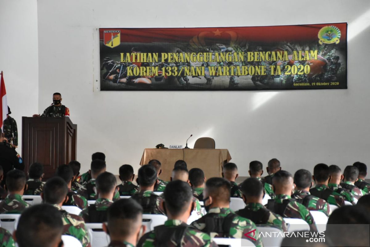 Korem 133/NW gelar pelatihan antisipasi banjir bandang Gorontalo
