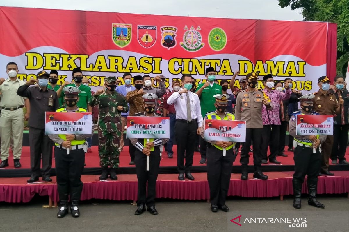 Masyarakat Kudus serukan deklarasi cinta damai dan menolak aksi anarkis