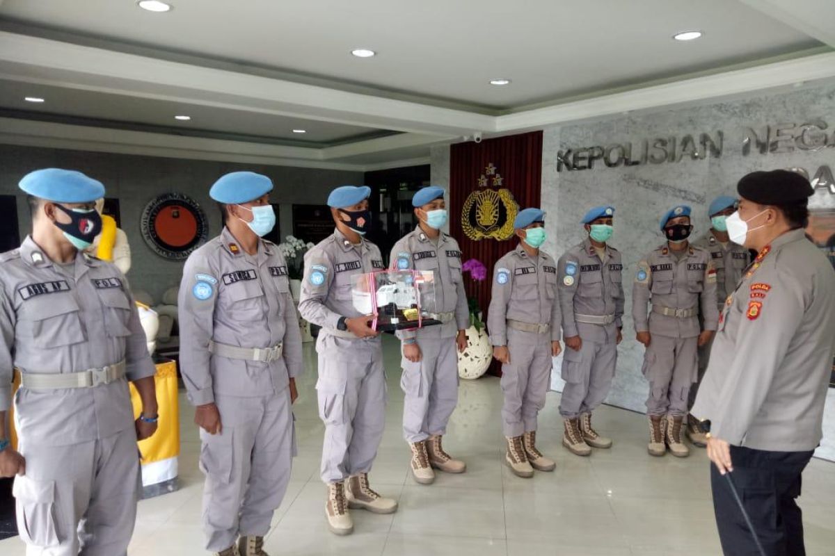 Delapan Polisi Bali pulang setelah misi ke Afrika Tengah