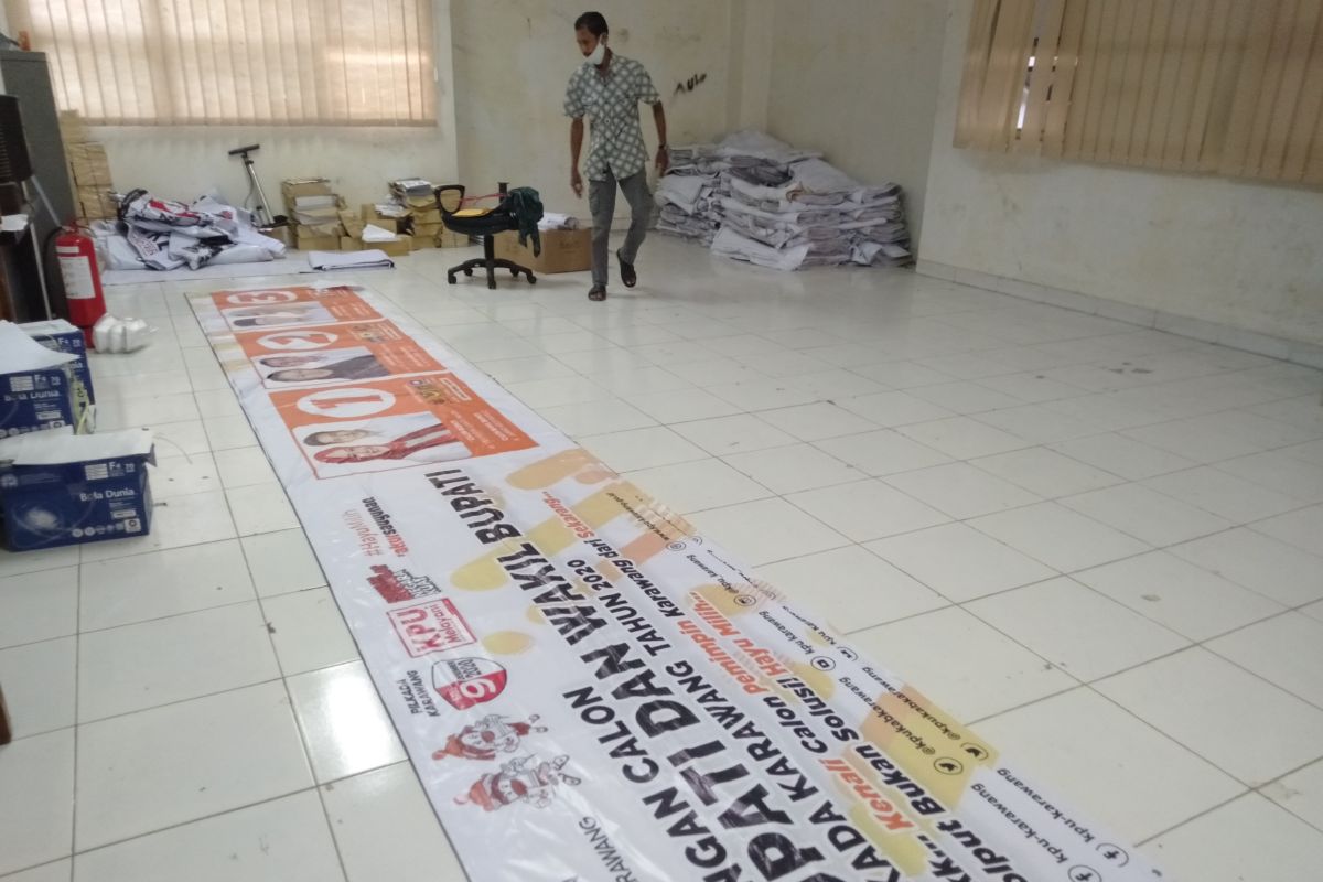 KPU Karawang siapkan puluhan ribu bahan dan alat peraga kampanye