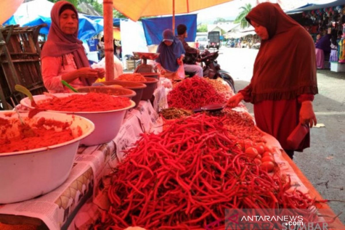 Produk luar masuk pasar lokal Sumbar, harga cabai merah di Agam turun Rp8 ribu per kilogram