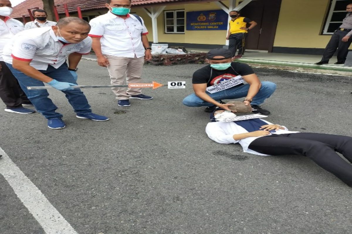 Polres Binjai rekonstruksi kasus pembunuhan