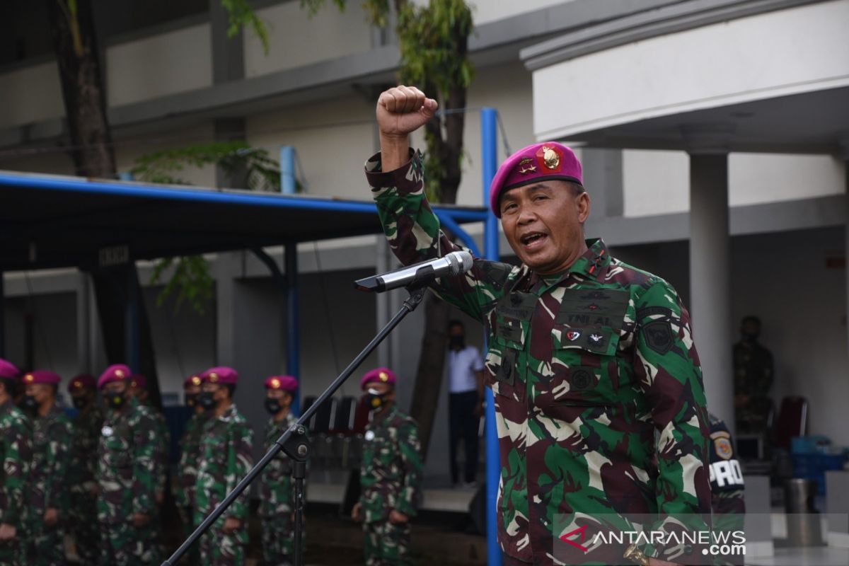 Dankormar ingatkan prajurit Marinir agar menjaga kepercayaan masyarakat